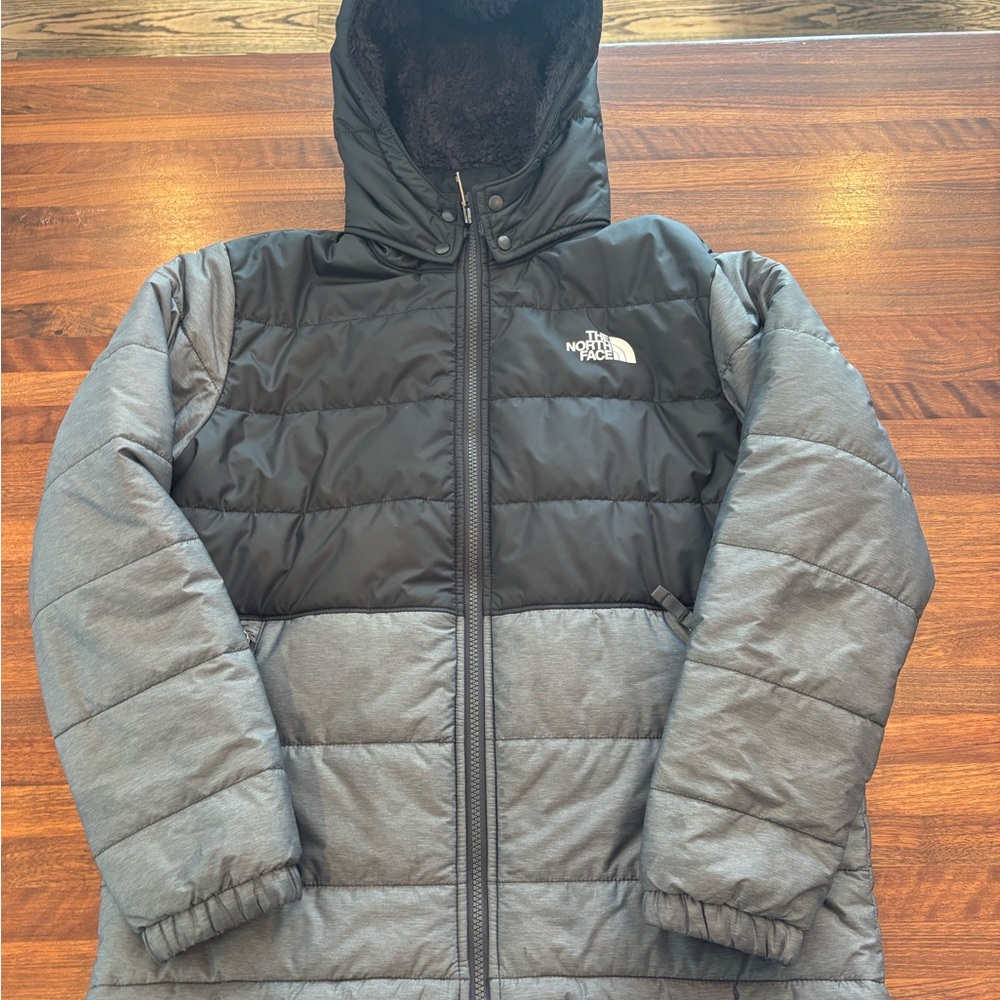 The North Face Kids' Charcoal and Black Puffer Jacket